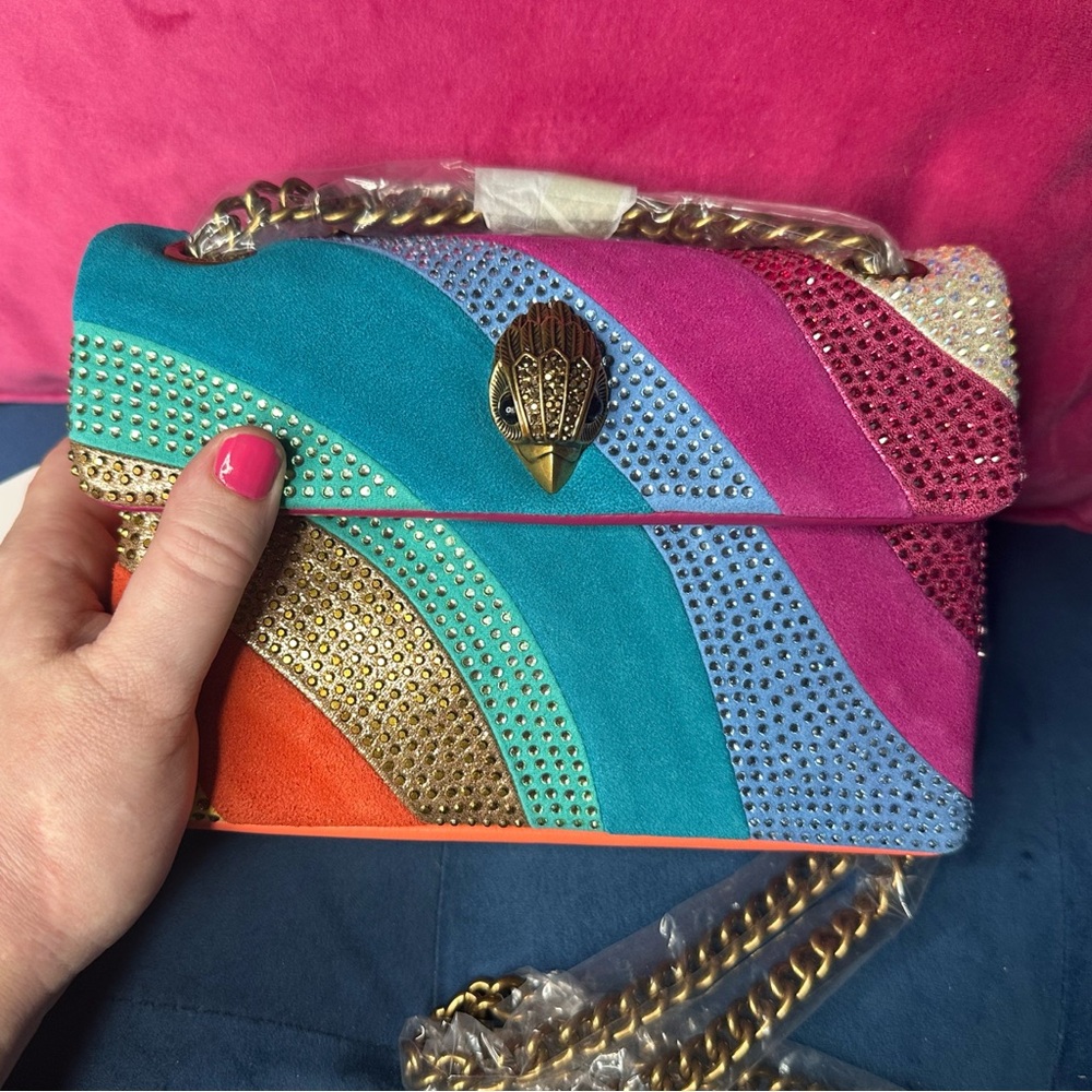 ❌SOLD❌ Kurt Geiger Multicolor Studded Satchel - Picture 3 of 10